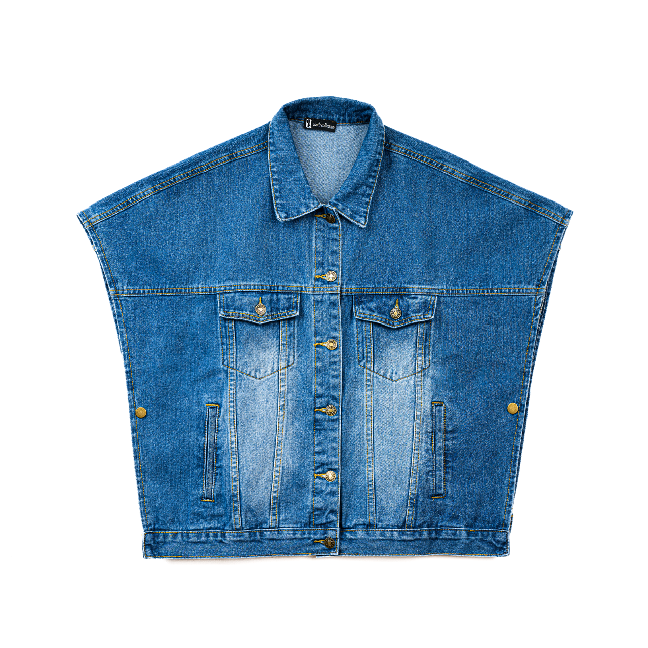 Sleeveless Loose Denim Jacket