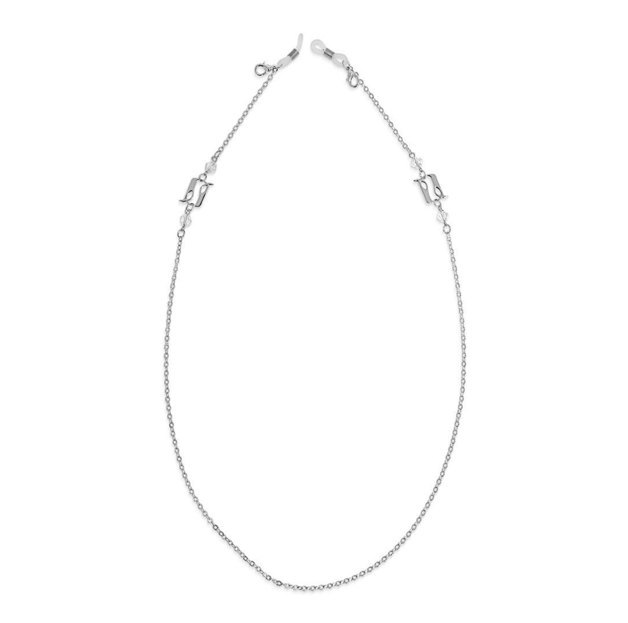 Beginning Letter A Silver EyeGlass-Mask chain