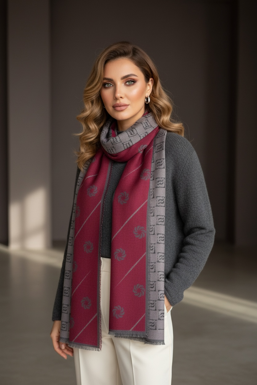 Eternity Burgundy Unisex Scarf