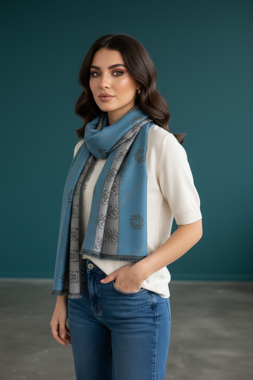 Eternity Blue Unisex Scarf