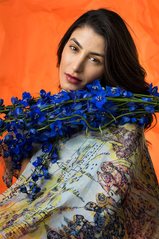 Anoush Cotton Silk Scarf