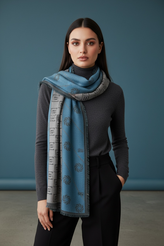 Eternity Blue Unisex Scarf