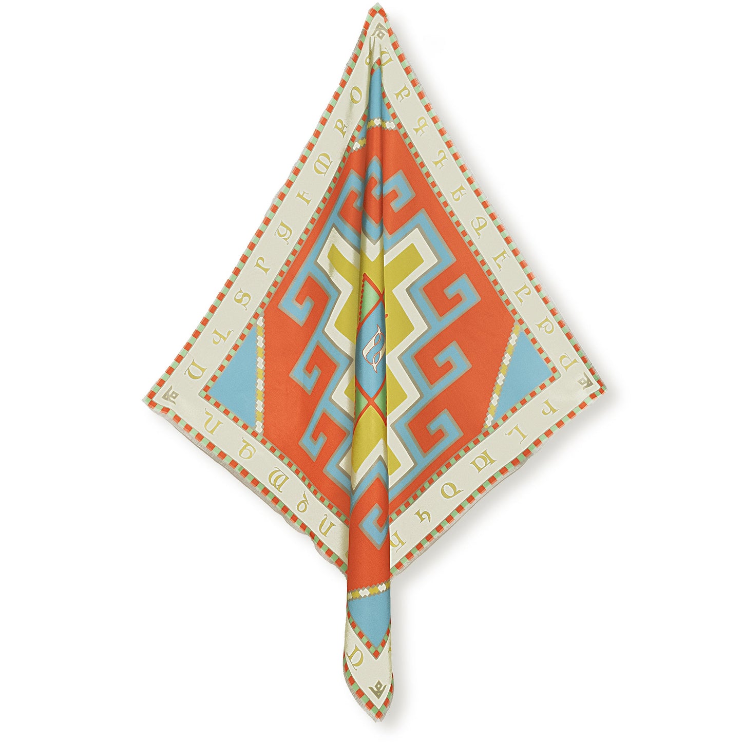 Armenian Alphabet #3 Silk Square scarf